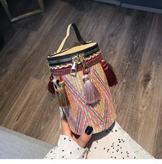 Ethnic Chain Woven Bag Single Shoulder Messenger Bag