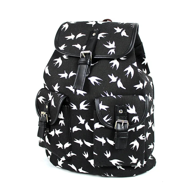 Ethnic School Bags Printing Backpack Women Travel Bag