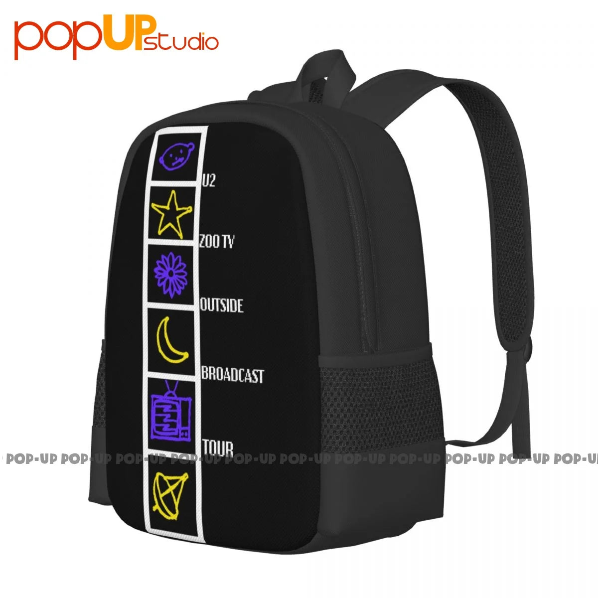 Euc U2 Zoo Tv Tour 1992 Backpack Large Capacity Print Gym Tote Bag