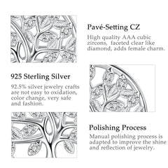 925 Silver Tree of Life Adjustable Ring Men Women Tree of Life Silver Ring