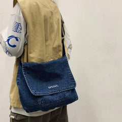 Europe & US Denim Bag Canvas Shoulder Handbag
