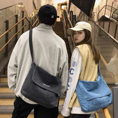 Europe & US Denim Bag Canvas Shoulder Handbag