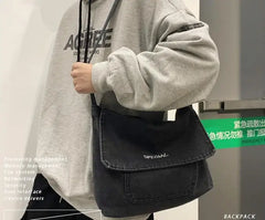 Denim Shoulder Bag Canvas Messenger Crossbody Bag