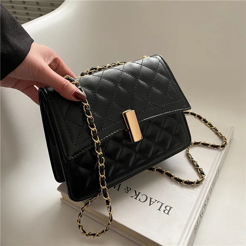 Lingge Chain Women's Flap Bag One Shoulder Bag