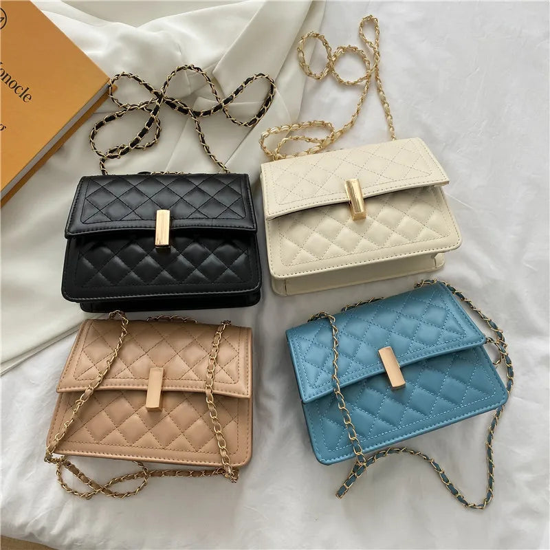 Lingge Chain Women's Flap Bag One Shoulder Bag