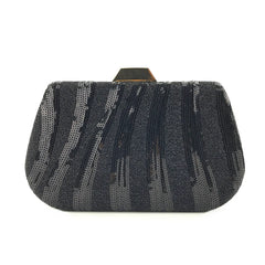 Green Silver Sequined Beading Evening Bag Mini Flap Shell Shoulder Bag