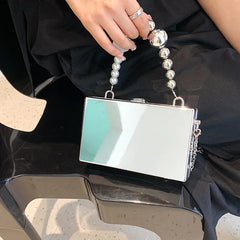 European Brands Hard Box Bag Chain Lady Tote Ins Women Ice Crack