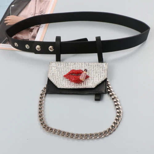 European Mini Waist Packs For Women PU Leather Waist Belt