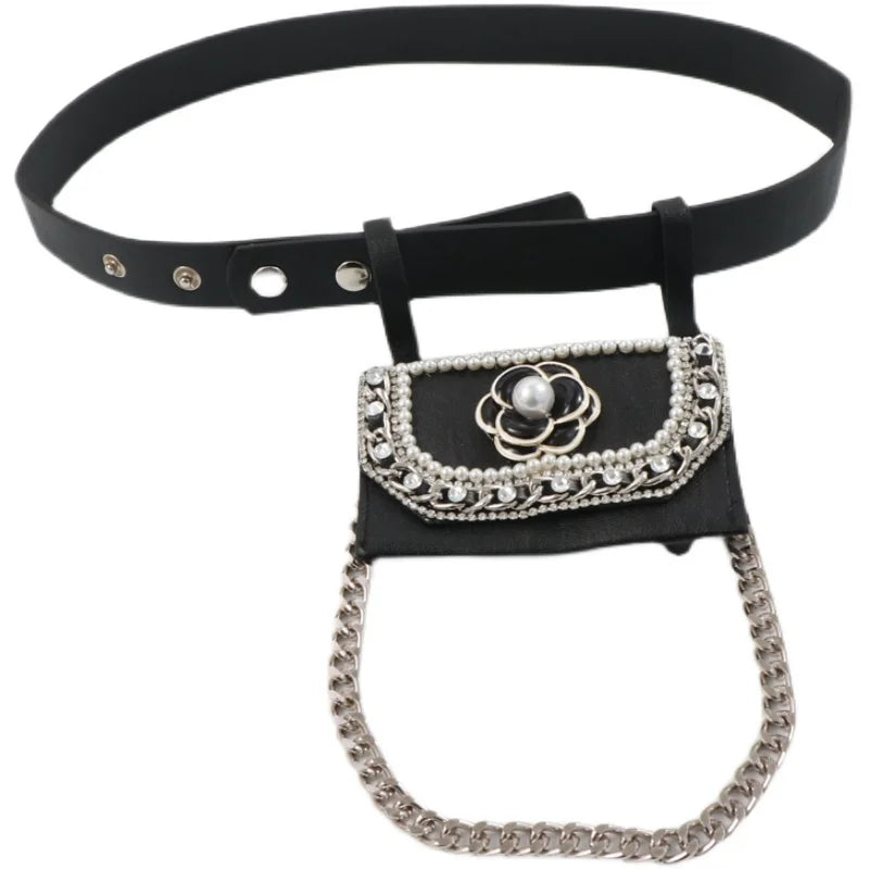 European Mini Waist Packs For Women PU Leather Waist Belt