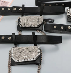 European Mini Waist Packs For Women PU Leather Waist Belt