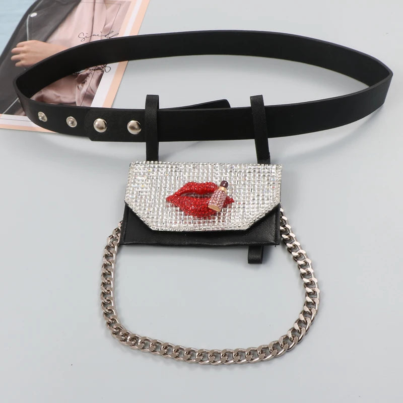 European Mini Waist Packs For Women PU Leather Waist Belt