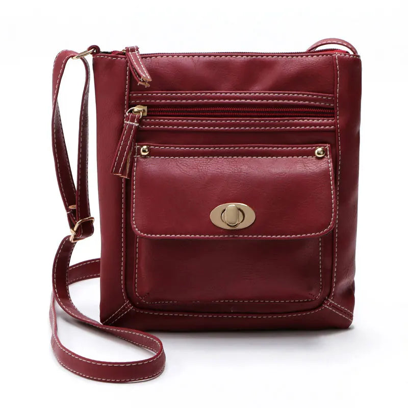 European Style Women Messenger Bags Portable Button Ladies Crossbody Shoulder Ba