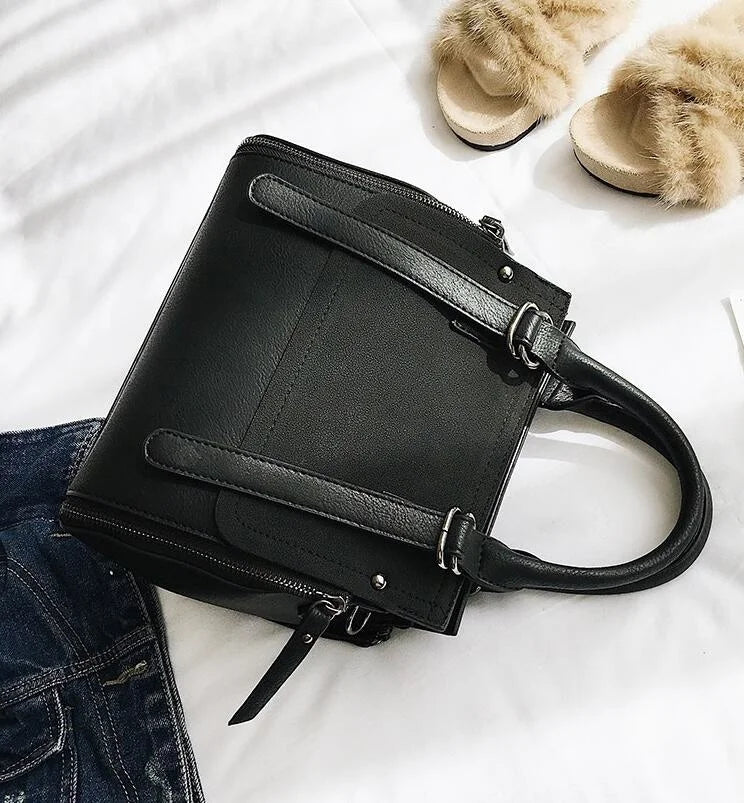 High Matte PU Leather Shoulder Bag for Women