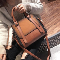 High Matte PU Leather Shoulder Bag for Women
