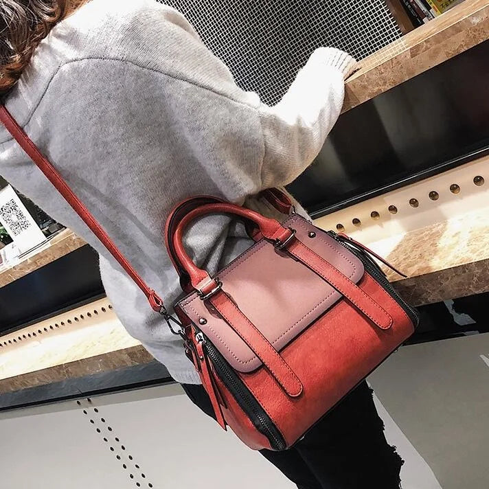 High Matte PU Leather Shoulder Bag for Women
