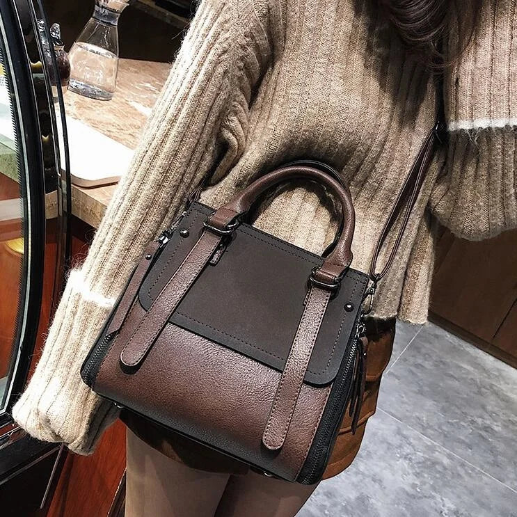 High Matte PU Leather Shoulder Bag for Women