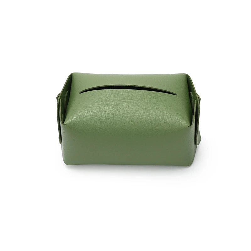 European Leather Tissue Box Decor Modern Living Room Storage