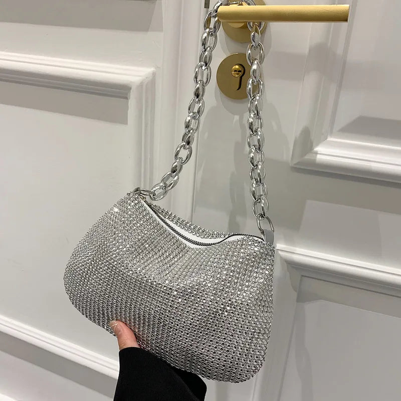 Crystal Rhinestones Evening Clutch Bag for Women