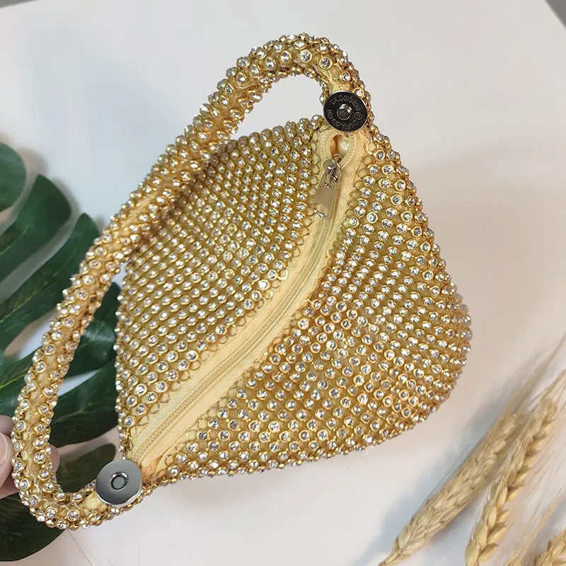 Evening Clutch Bag Women Full Rhinestones Handbag Diamond Wedding Party Bridal P