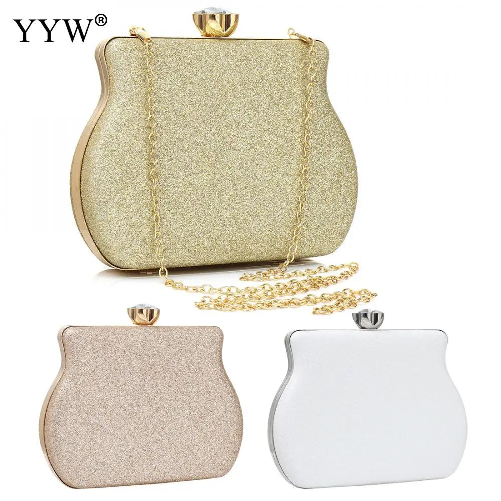 Glitter Sequined Evening Clutch Bag Shoulder Bag Bridal Party Prom Handbag
