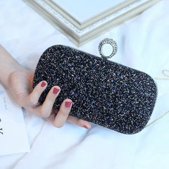 Evening Pink Clutch Purse Women Bling Sequins Handbags Crossbody Small Bag
