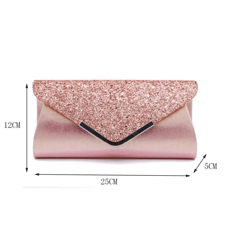 Sequin Envelope Clutch Evening Bag for Women