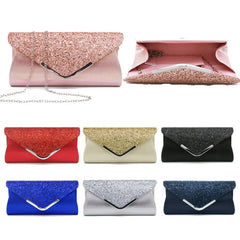 Sequin Envelope Clutch Evening Bag for Women