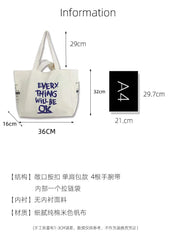 Everything Will Be OK Print Messenger Handbag Shoulder Bag