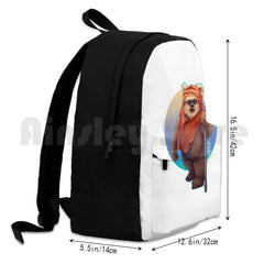 Ewok Outdoor Hiking Backpack Fluffy Fanart Geek 80S Vintage Retro
