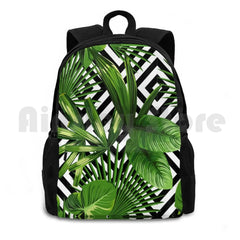 Exotic Jungle Print Hiking Backpack Waterproof Camping Travel