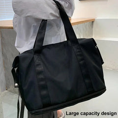 Large Capacity Expandable Tote Gym Bag Multifunctional Fitness Duffel Bag