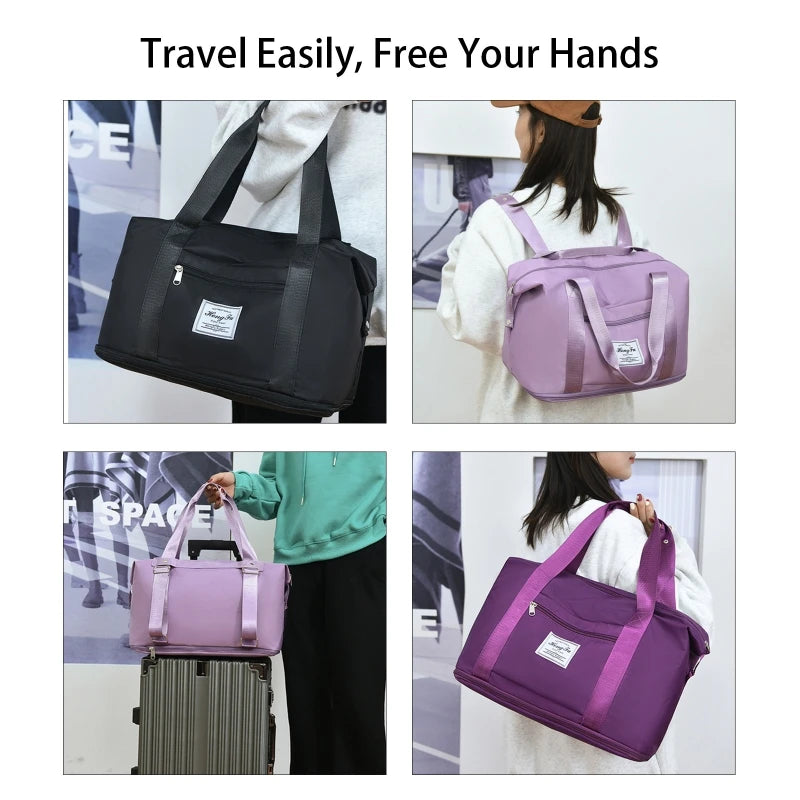 Waterproof Travel Tote Duffel Bag Gym Backpack Packable Holdall