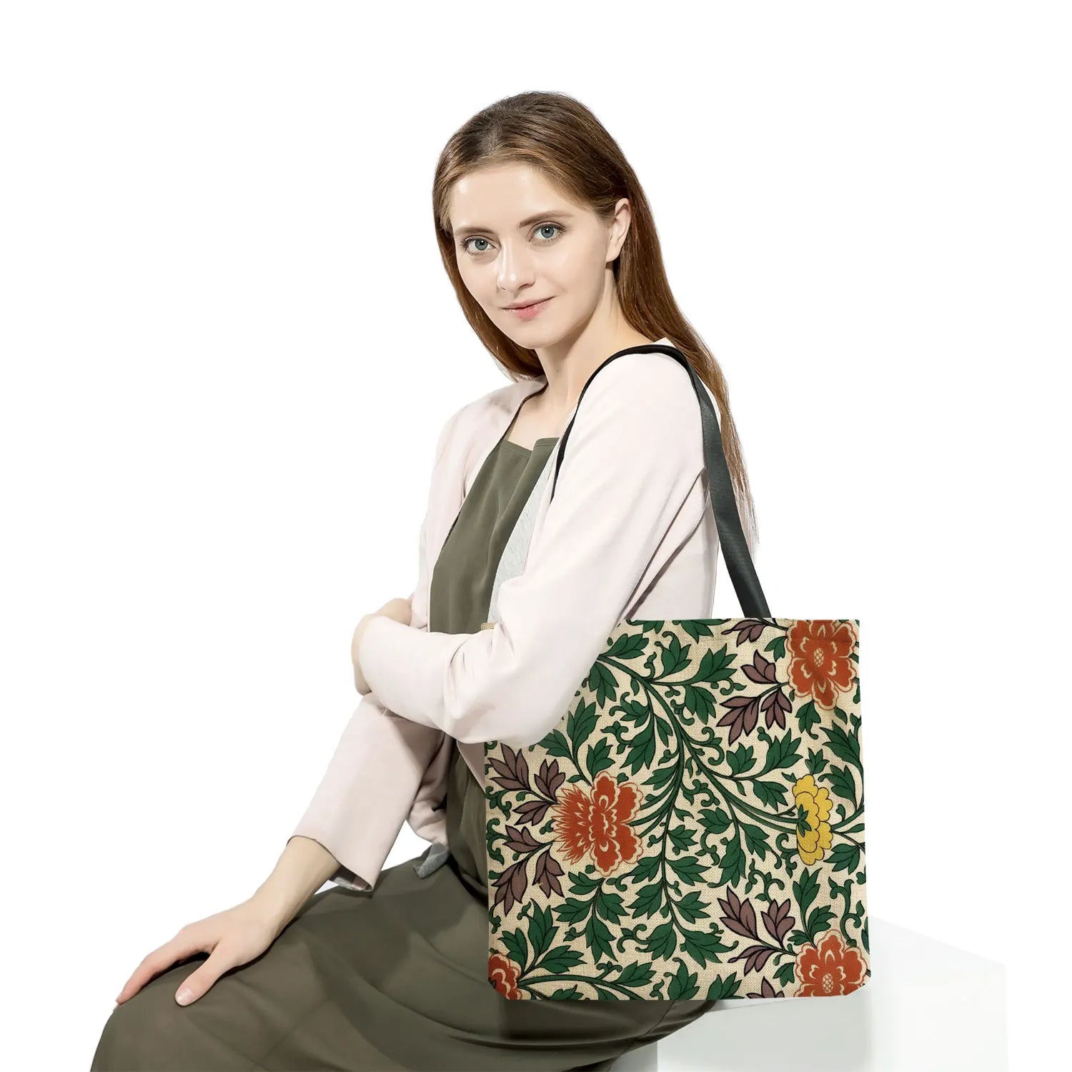 Floral Pattern Handbag Shopping Tote Bags