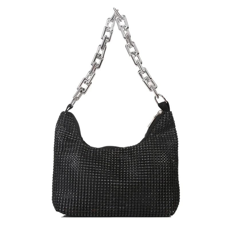 Rhinestone Evening Bag Wedding Shoulder Handbag for Dinner Party