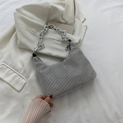 Rhinestone Evening Bag Wedding Shoulder Handbag for Dinner Party