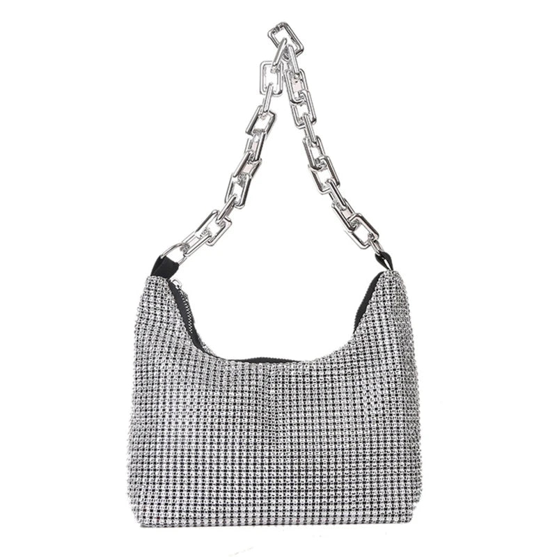 Rhinestone Evening Bag Wedding Shoulder Handbag for Dinner Party