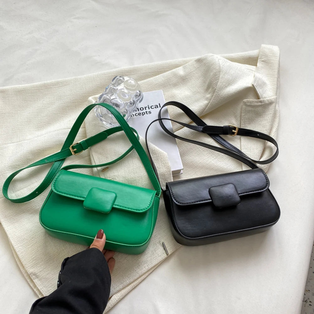 Women Candy Messenger Crossbody Bag Leisure Ladies PU Leather Shoulder Bag