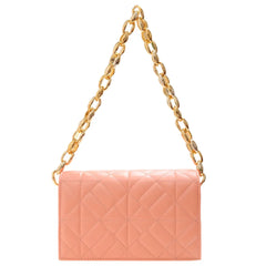 Women Shoulder Bag PU Leather Chain Armpit Bags Geometric Pattern