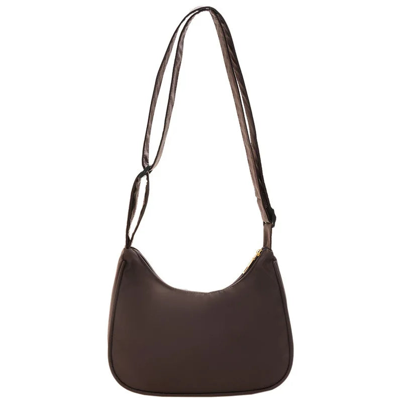 Women Shoulder Bag Solid Armpit Underarm Bags Crescent Daily Dumpling Bags