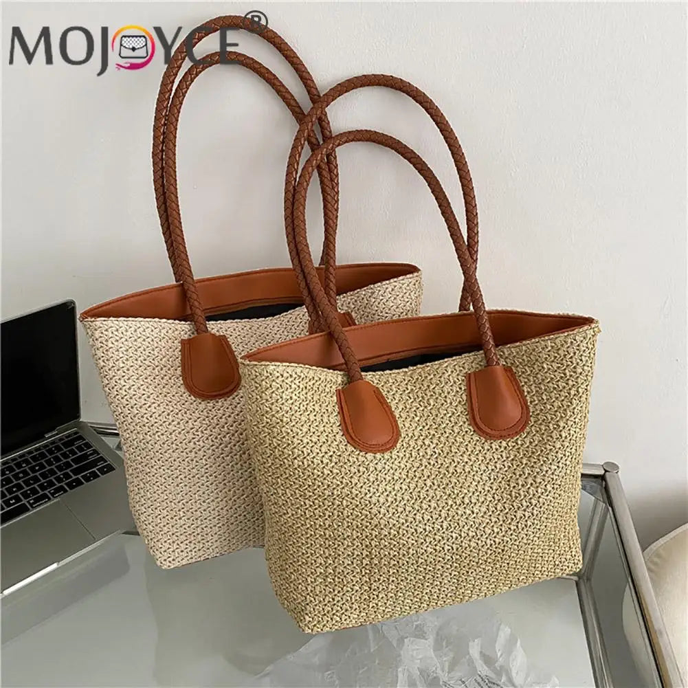 Women Straw Crossbody Bag Rattan Beach Messenger Bag
