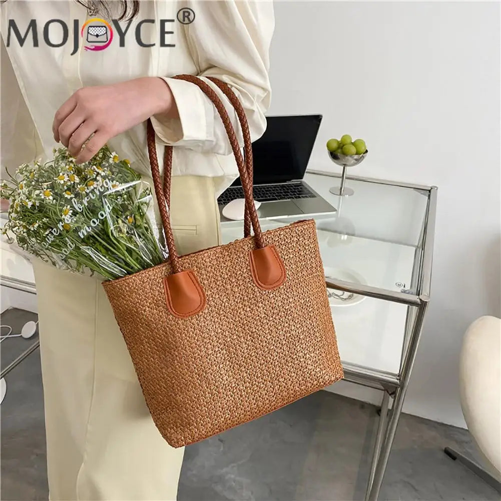 Women Straw Crossbody Bag Rattan Beach Messenger Bag