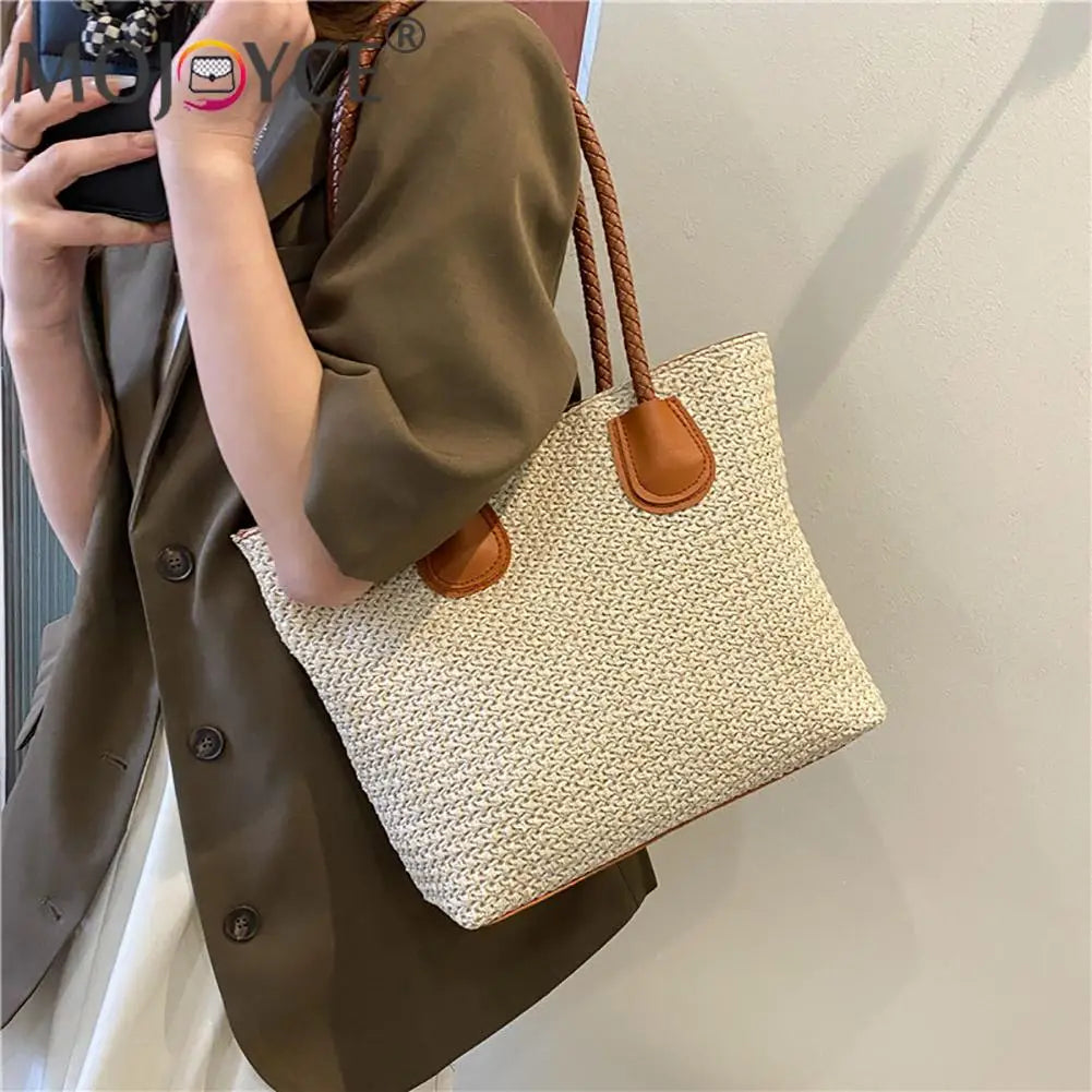 Women Straw Crossbody Bag Rattan Beach Messenger Bag