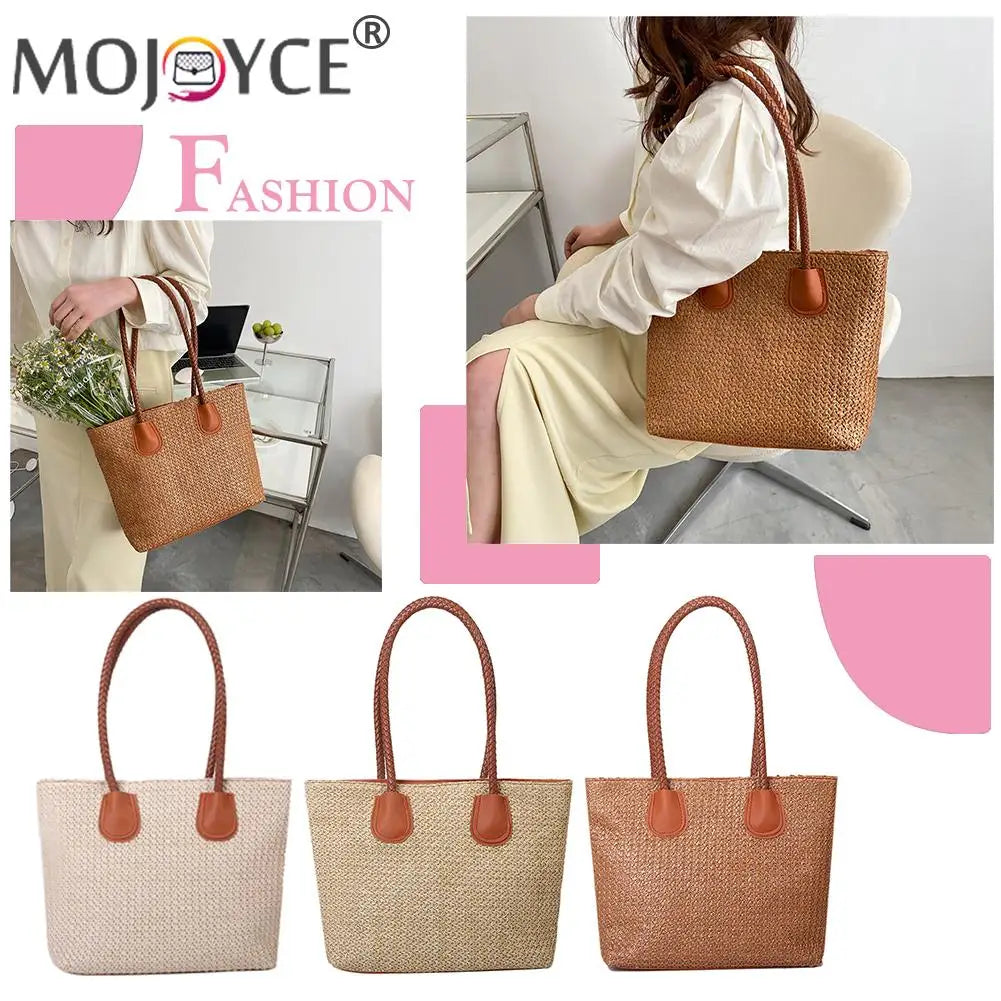 Women Straw Crossbody Bag Rattan Beach Messenger Bag