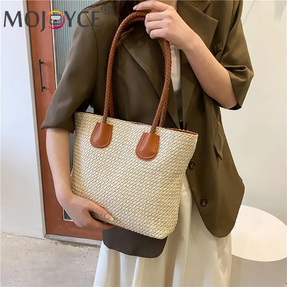 Women Straw Crossbody Bag Rattan Beach Messenger Bag