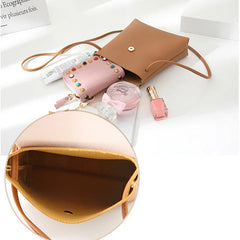 PU Leather Ladies Shoulder Bag Magnetic Buckle Clutch Bag