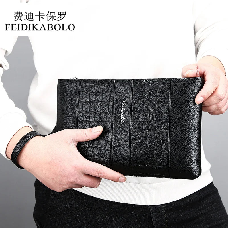 Leather Men Clutch Wallet High Wallets Male Purse Hand Bags