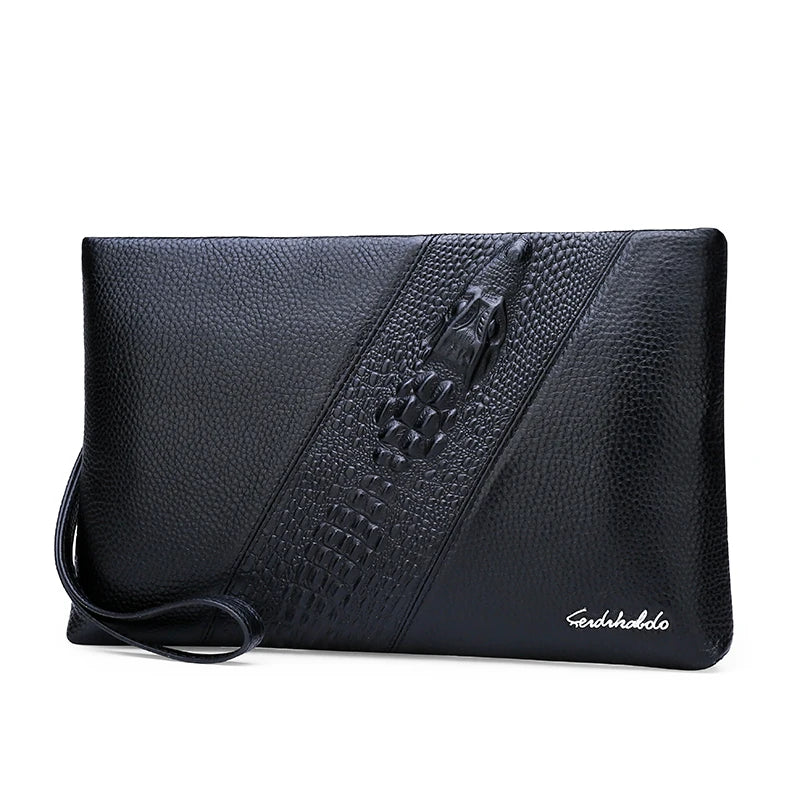 Men's Leather Purse Clutch Bag High Quality Long Male Wallet