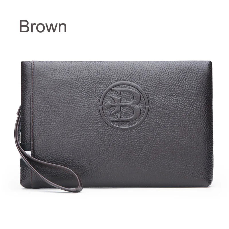 Leather Men's Clutch Wallet Male Purse Handy Bag Carteira Masculina