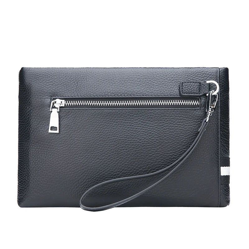 Leather Men's Clutch Wallet Male Purse Handy Bag Carteira Masculina