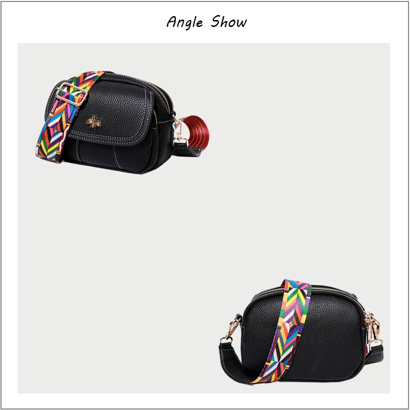 Women's Casual Shoulder Crossbody Bag PU Leather Classic Small Messenger